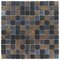 Mosaic Glass Tile by Vidrepur - Arts Collection 1" x 1" Recycled Glass Tile on 12 1/2" x 12 1/2" Mesh Backed Sheet in Java Mix