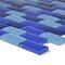 Aqua Mosaics - 1" x 2" Brick Crystal Mosaic in Cobalt Blue Blend