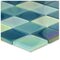 Aqua Mosaics - 2" x 2" Crystal Iridescent Mosaic in Sea Green Blend