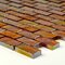 Aqua Mosaics - 1" x 2" Brick Poured Mosaic in Amber