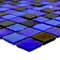 Aqua Mosaics - 1" x 1" Recycled Mosaic in Blue Pewter Blend
