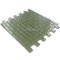 Illusion Glass Tile - 7/8" x 1 7/8" Brick Glass Mosaic Tile in Morning Mist