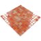 Mosaic Glass Tile by Vidrepur - Lux Collection 1" x 1" Recycled Glass Tile on 12 3/8" x 12 3/8" Meshed Backed Sheet in Tangerine