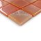 Mosaic Glass Tile by Vidrepur - Lux Collection 1" x 1" Recycled Glass Tile on 12 3/8" x 12 3/8" Meshed Backed Sheet in Tangerine