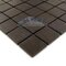 Mosaic Glass Tile by Vidrepur - Essentials Collection 1" x 1" Recycled Glass Tile on 12 1/2" x 12 1/2" Mesh Backed Sheet in Chocolate