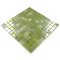 Mosaic Glass Tile by Vidrepur - Lux Collection 1" x 1" Recycled Glass Tile on 12 3/8" x 12 3/8" Meshed Backed Sheet in Lemon Lime
