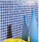 Mosaic Glass Tile by Vidrepur Glass Mosaic Titanium Collection Recycled Glass Tile Mesh Backed Sheet in Brushed Blue