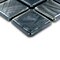 Mosaic Glass Tile by Vidrepur Glass Mosaic Titanium Collection Recycled Glass Tile Mesh Backed Sheet in Black  Iridescent