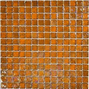 Aqua Mosaics - 1" x 1" Poured Mosaic in Amber