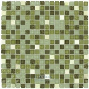 Elida Ceramica - Emperial Nature - 12"x12" Glass Mosaic in Seaweed Stone