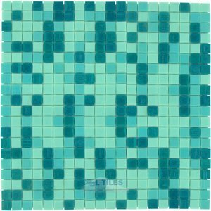 Vicenza Mosaico Glass Tiles USA - 5/8" Blends Film-Faced Sheets in Ibisco