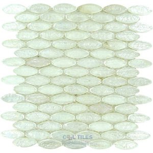 Onix Glass Tiles - GeoGlass Series - Iridescent Clear Ovals