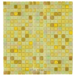 Vicenza Mosaico Glass Tiles USA- 5/8" Blends Film Faced Sheets in Altea Rosata
