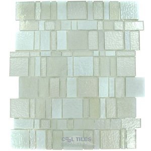Vicenza Mosaico Glass Tiles USA - Freedom Handcut Glass Mesh Mounted Sheets In Argento