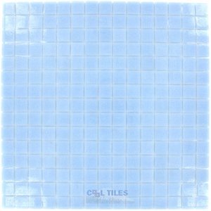 Vicenza Mosaico Glass Tiles USA - Opal 3/4" Glass Film-Faced Sheets in Silencio