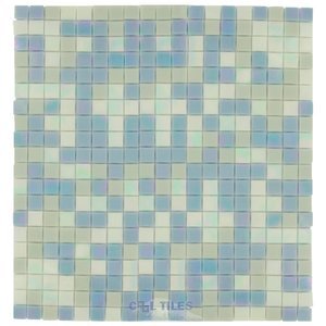 Vicenza Mosaico Glass Tiles USA- 5/8" Blends Film Faced Sheets in Tuberosa