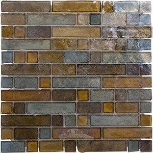 Illusion Glass Tile - Desert Mirage - Glass Mosaic Tile in Sapphire Buds