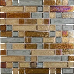Illusion Glass Tile - Desert Mirage - Glass Mosaic Tile in Rattleweed