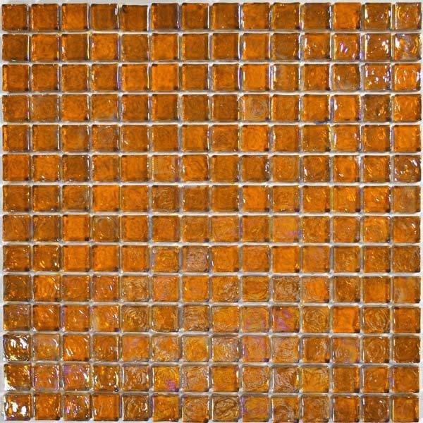 1" x 1" Poured Mosaic in Amber