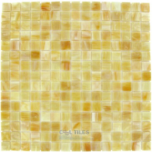 13"x13" Glass Mosaic in Honey