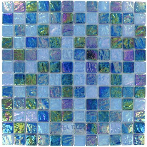 12"x12" Glass Mosaic in Sea Oil