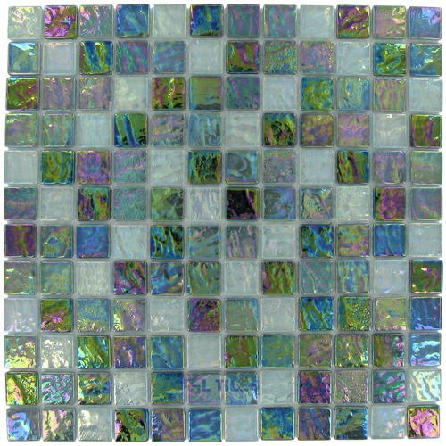 12"x12" Glass Mosaic in Black Oil
