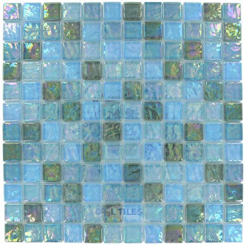 12"x12" Glass Mosaic in Silver Oil