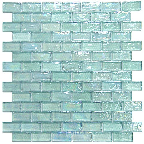 Mosaic Brick Light Blue Iridescent 12" x 12" Film Faced Sheet
