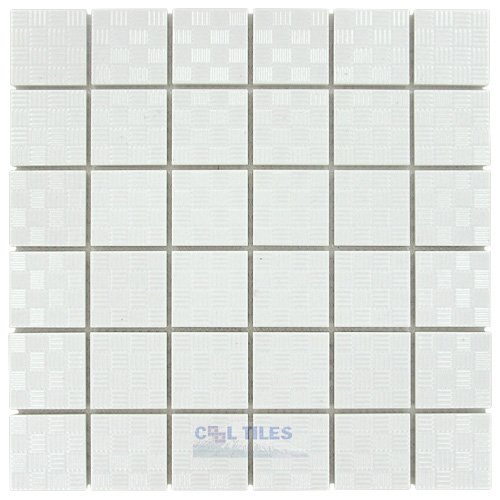 2" x 2" Porcelain Mosaic Tile in White