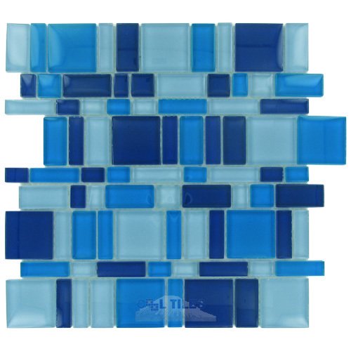 Glass Mosaic Tile in Celeste