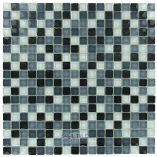5/8" x 5/8" Glass Mosaic Tile in Night