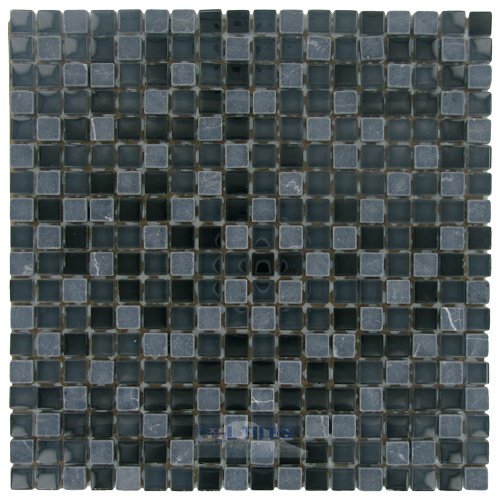 5/8" x 5/8" Glass & Stone Mosaic Tile in Bizanco