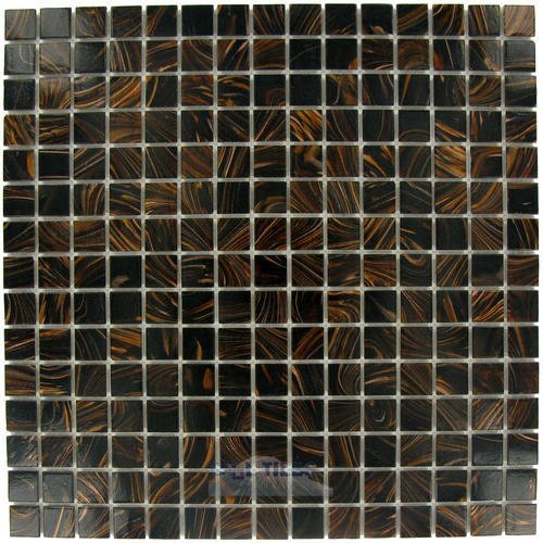 3/4" x 3/4" Glass Mosaic Tile in Chocolate Havana