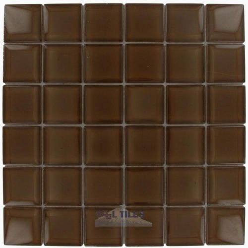 1 7/8" x 1 7/8" Glass Mosaic Tile in Hot Cocoa