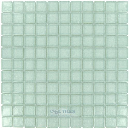 7/8" x 7/8" Glass Mosaic Tile in Mint