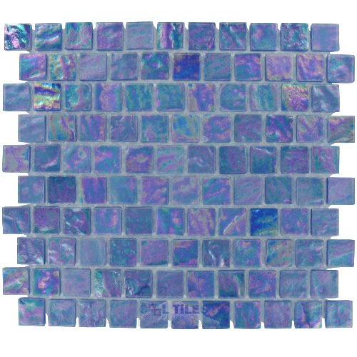 7/8" x 7/8" Glass Mosaic Tile in Blue Martini