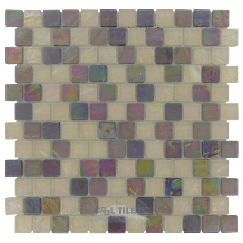 7/8" x 7/8" Glass Mosaic Tile in Sangria
