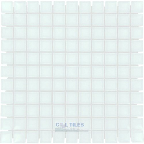 7/8" x 7/8" Glass Mosaic Tile in White