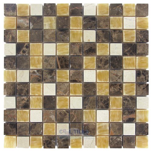 1" x 1" Stone Mosaic Tile in Eclair