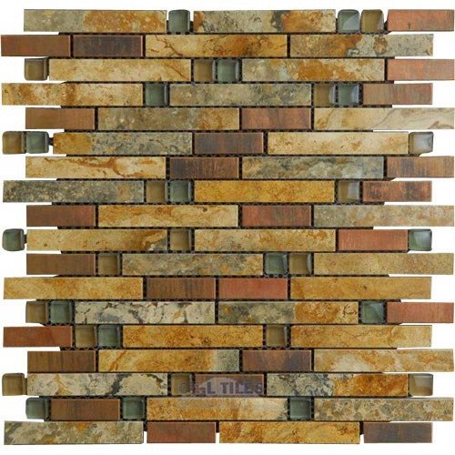 Stone, Glass and Metal Mosaic Tile in Fall