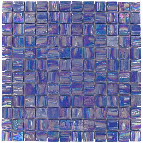 1" x 1" Recycled Glass Tile on 12 3/8" x 12 3/8" Mesh Backed Sheet in Saturn