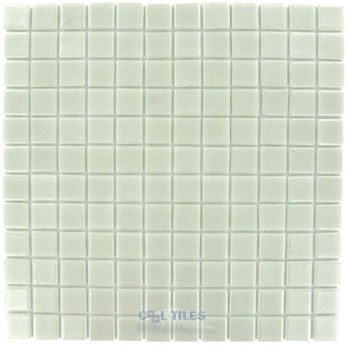 Recycled Glass Tile Mesh Backed Sheet in Pearl Silver