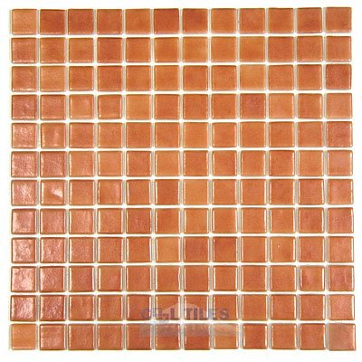 Recycled Glass Tile Mesh Backed Sheet in Pearl Bronze