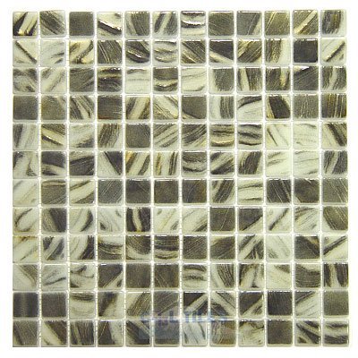Recycled Glass Tile Mesh Backed Sheet in Tiger
