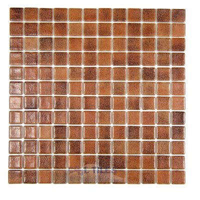 Recycled Glass Tile Mesh Backed Sheet in Bronze/Black