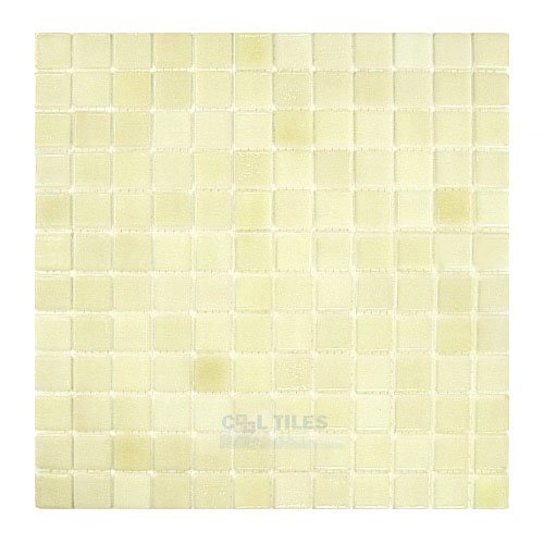 Recycled Glass Tile Mesh Backed Sheet in Cream