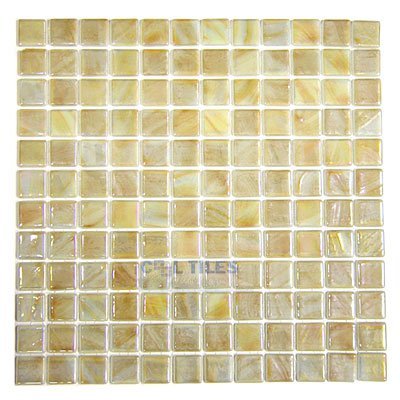 Recycled Glass Tile Mesh Backed Sheet in Brushed Sand Iridescent