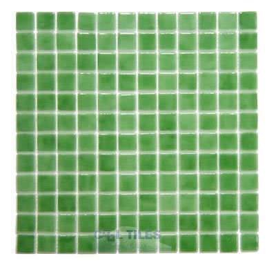 Recycled Glass Tile Mesh Backed Sheet in Prairie Green