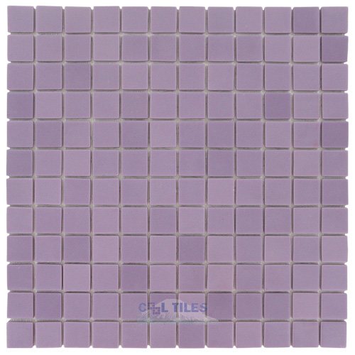 1" x 1" Recycled Glass Tile on 12 1/2" x 12 1/2" Meshed Backed Sheet in Cotton Candy