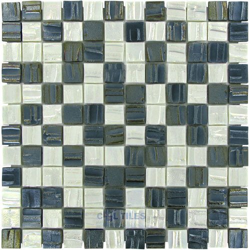 Recycled Glass Tile in Tuxedo Moon